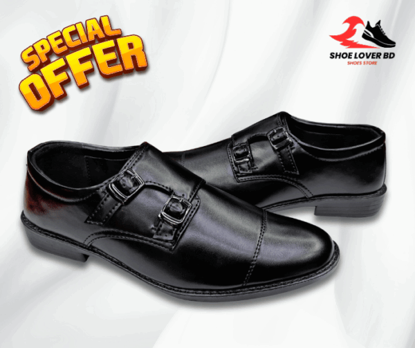 Leather Double Buckle Monk