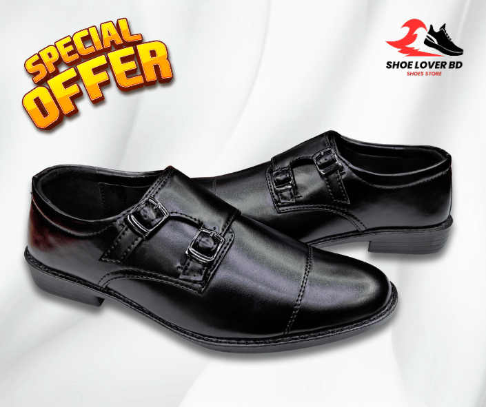 Leather Double Buckle Monk