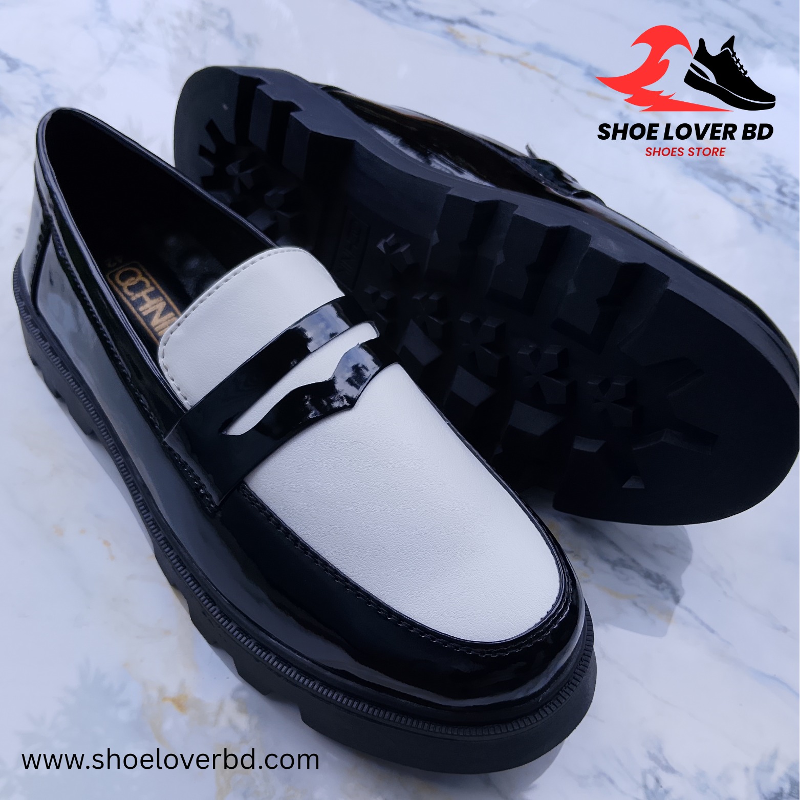 Premium Black & Whait Chunky Loafer - Image 2