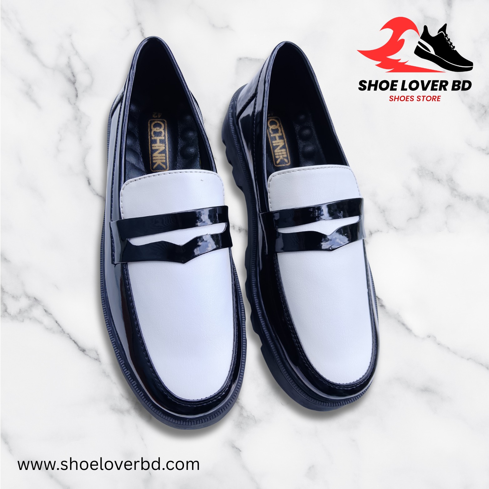Premium Black & Whait Chunky Loafer - Image 3