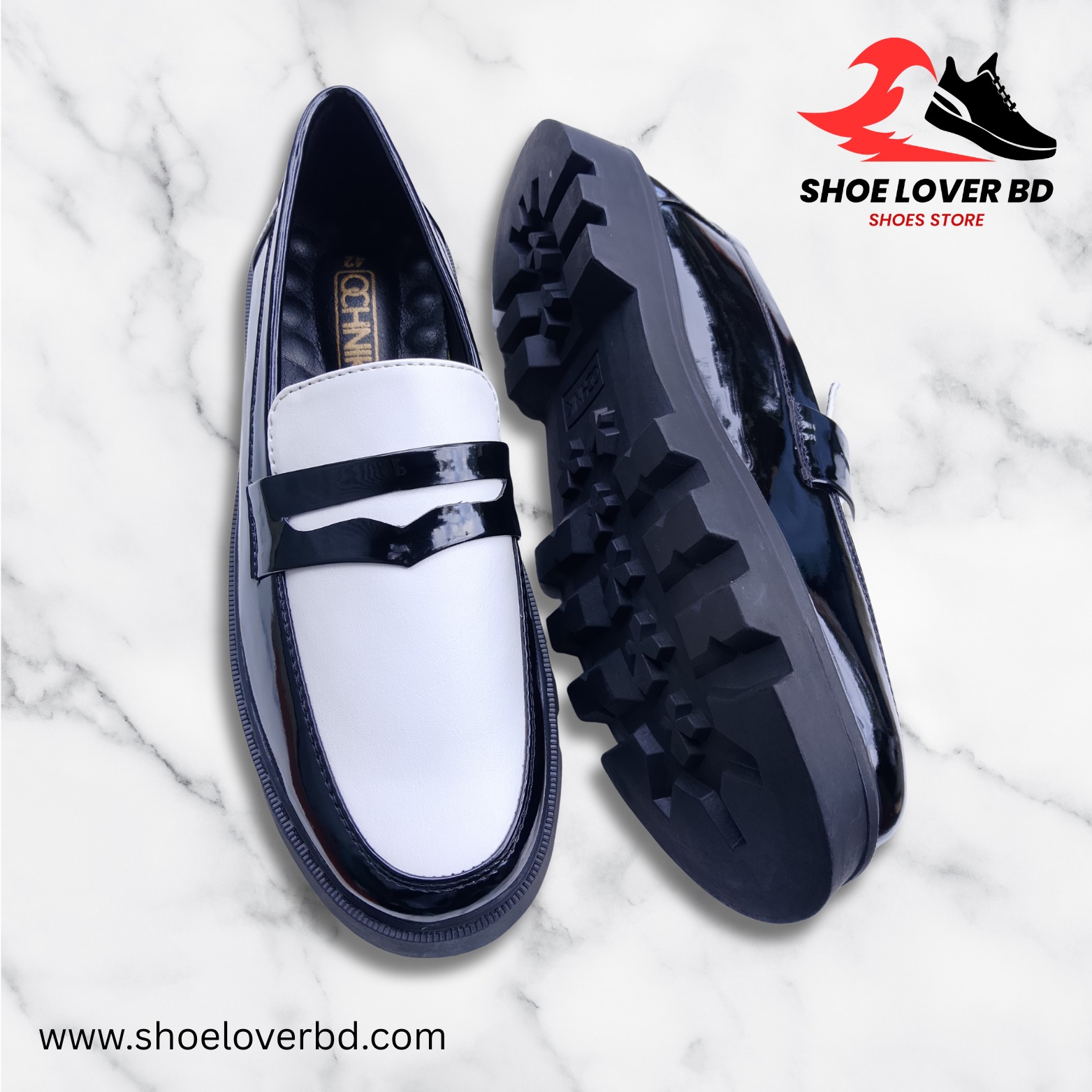 Premium Black & Whait Chunky Loafer - Image 4