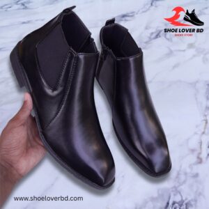 Italian Chelsea Boot Zipper Black